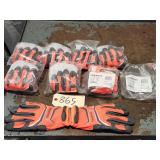 Qty 9 Pairs New HexArmor 4074 Chrome SLT Gloves