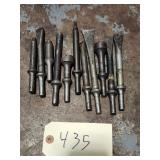 Qty 11 Assorted Brand Air Hammer Bits / Punches