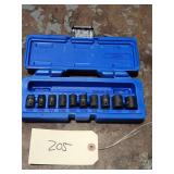 Cornwell 10pc 1/4' Drive SAE Impact Socket Set