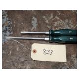Qty 2 SK Tools Hard Handle Flat Head Screwdrivers