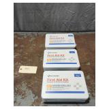 Qty 3 New 141 Piece 25 Person Metal First Aid Kit