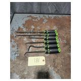 Qty 6 Assorted Mac Tools Hi-Vis Green Picks