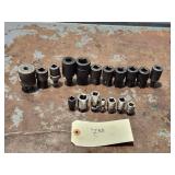 Qty 18 Snap On Assorted Impact Swivels / Adapters