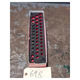 9pc Snap On 1/4 Drive SAE Chrome Socket Set & Foam