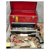 Craftsman Metal 2 Drawer Tool Box & Assorted Tools