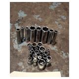 Qty 26 Snap On 1/4' Drive Assorted Sockets