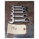 Husky 5 Piece Stubby SAE Ratcheting Wrench Set