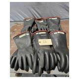 Lot of 6 Salisbury Electrical Rubber Gloves SZ 11