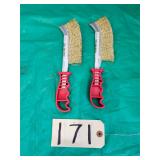 Qty 2 New HFT 38491 Steel Bristle Wire Brush