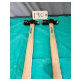 Qty 2 New Vaughan TC224 16oz Ball Peen Hammer