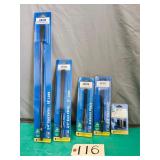 Qty 5 New Grey Pneumatic Air Hammer Chisels & Bits