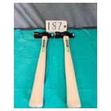 Qty 2 New Vaughan TC016 16oz Ball Peen Hammer