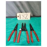 Qty 3 New Proto Wire Strippers & Snap Ring Pliers