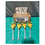 Qty 4 New Dewalt 8mm Ratcheting Combination Wrench