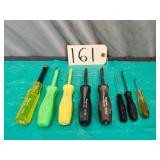 Qty 8 Assorted Snap On Tools Nut Drivers & Picks