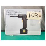 New Sharper Image Cordless Auto Stop Tire Inflator