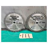 Qty 2 New American Pride 8-1/4' Saw Blades