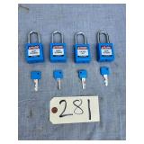 Lot of  Velocity Nylon Safety Lockout Padlock Sets