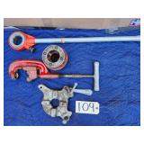 RIDGID brand manual pipe threading tools