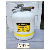 12755 Justrite Non-Metallic Safety Disposal Can