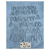 Lot of 58 non locking carabiner clips