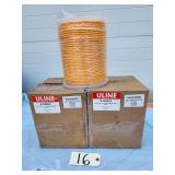2x 1/4' x 600' Yellow Twisted Polypropylene Rope