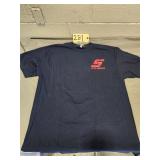 New Snap On Navy T-Shirt With American Flag Lg