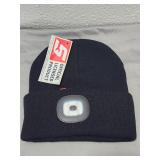 New Snap On Black and Red Knit Beanie With Light.