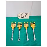 Qty 4 New Dewalt 8mm Ratcheting Combination Wrench