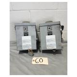 Lot Of 2 Square D General Duty Safety Switches