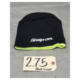 New Snap On Black And Green Knit Beanie