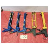 Lot Of 5 Assorted Half-Round Ratchet Caulking Guns