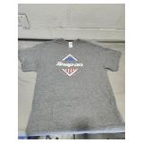 New Snap On Gray T-Shirt With American Flag 2XL