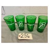 Set Of 4 Snap On Green St Patricks Day Glasses