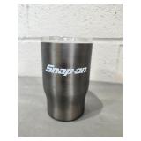 New Snap On Silver Stainless Insulated Tumbler