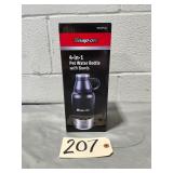 New Snap On 4-In-1 Pet Water Bottle w/ Bowls