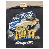 New Snap On Black Graphic T-Shirt XL