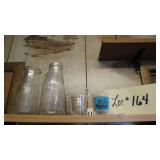 MILK BOTTLES AND SHOT GLASSES