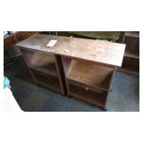 2 END TABLES ON WHEELS SEE DESCRIPTION