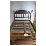FULL SIZE BED FRAME- WOOD- 52'W X 48'T X 77' L