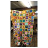 VINTAGE AFGHAN HAS A HOLE SEE PICTURES