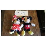 2 SMALL MICKY AND MINNI PLUSHES