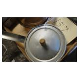 ALUMINUM EGG POACHER AND GLASS PAN