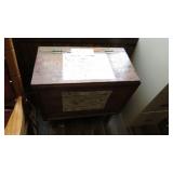 WOOD CHEST- 24.5'W X 45.5'T X 26'T