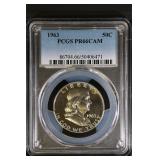 1963 50C PCGS PR66CAM Franklin Half Gem Proof