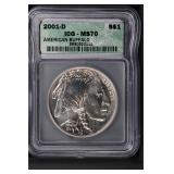 2001 D $1 ICG MS70 American Buffalo Commemorative