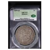 1878 CC $1 CAC F12 WitterBrick Morgan Silver Dol