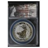 2023 Ty1 Britannia ANACS MS70 Elizabeth II Silver