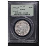 1938 S Oregon 50c PCGS MS65 Classic Commemorative