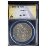 1880 O $1 ANACS AU58 Morgan Silver Dollar